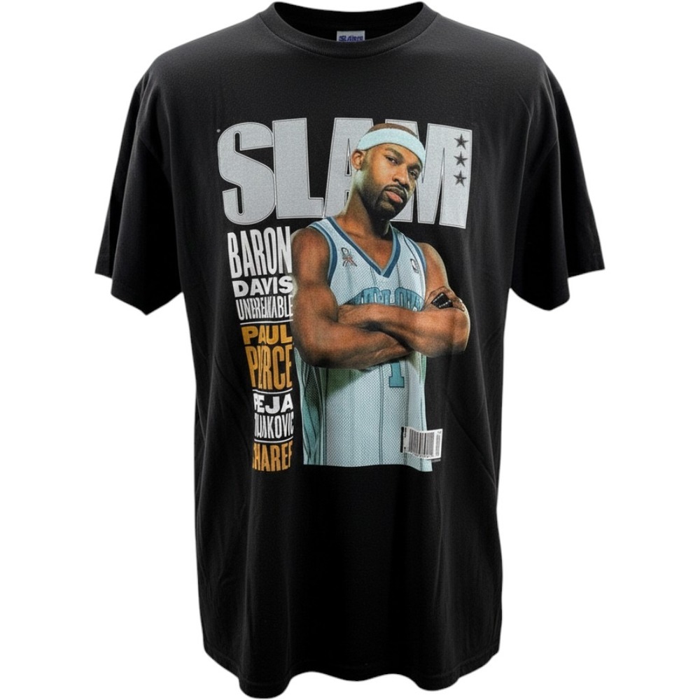 Mitchell & Ness Slam Magazine Baron Davis Hornets Tee Shirt Mens Large NEW